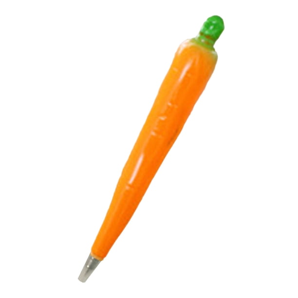 1 bolígrafo magnético con forma de zanahoria para estudiantes y niños, color naranja.