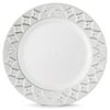 Host & Porter Silver Rim Plastic Dinner Plates, 10.25", 10 Count