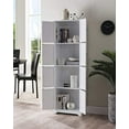 thumbnail image 3 of Kings Brand Furniture Lyons 4-Tier 68" Kitchen Pantry Storage Cabinet with 8 Doors, White, 23" W x 11.875" D x 68.25" H, 3 of 6