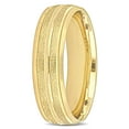 thumbnail image 2 of Men's 6mm Double Row Textured Wedding Band in 14k Yellow Gold, 2 of 5
