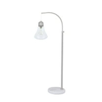 Aspen Creative 45017-11, One-Light Metal Floor Lamp, Transitional Design in Satin Nickel Finish, 55" High