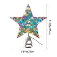 thumbnail image 3 of Christmas Tree Topper Star, 3D Wrought Iron Tree Top Decoration with 20 LED Lights, Gold Glittering Ornament for Holiday Decor(C-11*9inch), 3 of 4