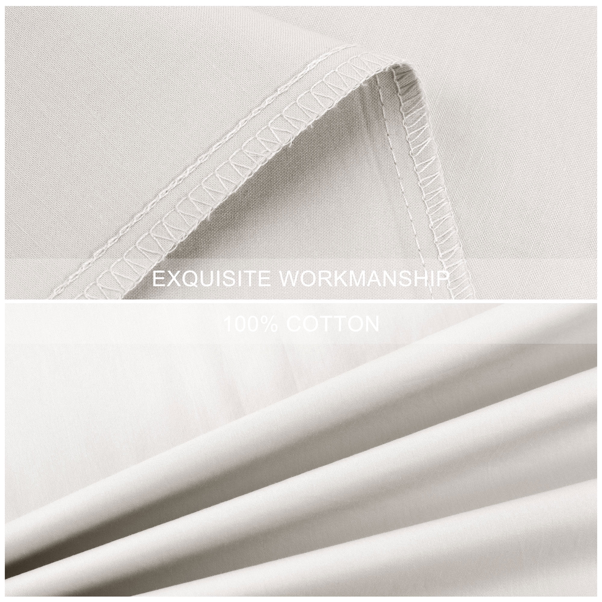 Unique Bargains Cotton Body Pillowcase Breathable Envelope Isabelline 20"x48"