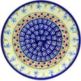 thumbnail image 2 of Polish Pottery 7½-inch Dessert Plate (Little Blue Flowers Theme) Hand Painted in Boleslawiec, Poland + Certificate of Authenticity, 2 of 6