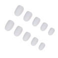thumbnail image 3 of 24-piece Small Round Head Matte Nails French Style DIY Artificial Exquisite Unique Graceful Personality Nail for Manicure Lovers 21white, 3 of 4