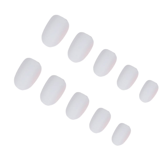 Soidarity 24X Matte Press on Nails Uñas acrílicas DIY para amantes de la manicura 1 negro mate Juegos de manicura 21blanco