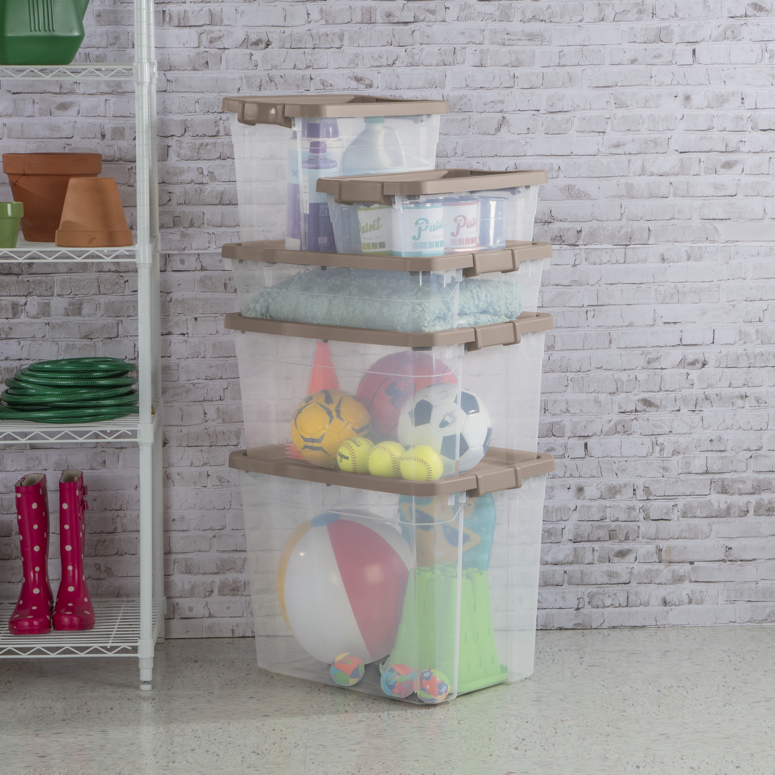 Sterilite 27 gallon modular stacker new arrivals