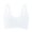 White, variant on GEWSEY Workout Bra for Women Everyday Bras Wireless Supportive Push-Up Full Coverage No Underwire Fit (Brown, L)