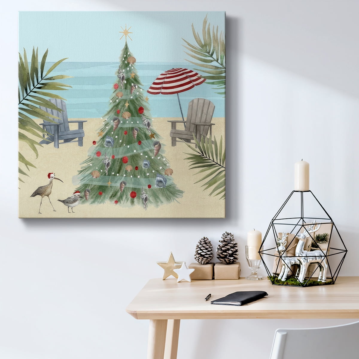 Merry Coastal Christmas II- Gallery Wrapped Canvas