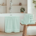 thumbnail image 3 of MALLONI HOME 8 Piece Towel Set 100% Ring Spun Cotton, 2 Bath Towels 27x54, 2 Hand Towels 16x28 and 4 Washcloths 13x13 - Ultra Soft Highly Absorbent Machine Washable Hotel Spa Quality - Sea Green, 3 of 7