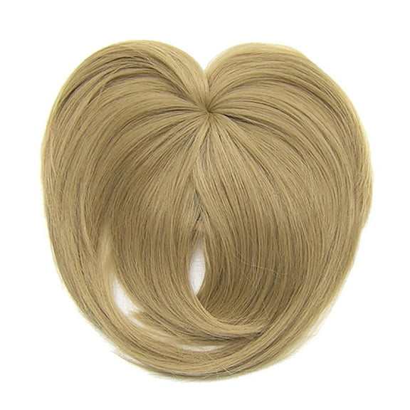 LEHOZIHEQ Hair Topper Clip in Bangs, Cover Hair Toppers for Women with Thinning Hairs, Upgrade Topper with Bang Clip, 360° 3D No Bangs Top Extensions