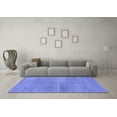 thumbnail image 3 of Ahgly Company Machine Washable Indoor Square Abstract Blue Modern Area Rugs, 5' Square, 3 of 4
