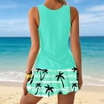 thumbnail image 4 of Kilaqueen Tankini Swimsuits for Women Fashion Print Tummy Control High Waist Swim Dress with Boy Shorts Spring Summer Vacation Beach Bathing Suit, 4 of 5