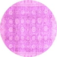 thumbnail image 1 of Ahgly Company Indoor Round Oriental Purple Traditional Area Rugs, 3' Round, 1 of 4
