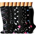 thumbnail image 1 of Compression Socks for Women & Men Circulation (8 Pairs)15-20 mmHg is Best Support for Athletic Running Cycling, 1 of 7