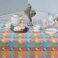thumbnail image 2 of LUSHVIDA Easter Checkered Rectangle Tablecloth Holiday Plaid PolyesterTablecloth Decorative Table Cover for Picnic Banquet Party Kitchen Dining Room, 60" x 102", 2 of 7