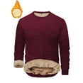 thumbnail image 4 of uikmnh Men's Sweatshirts Hoodless Sweatshirt Fall Winter Pullover Slim Fit Casual Sweater for Youth Size:3XL, 4 of 5