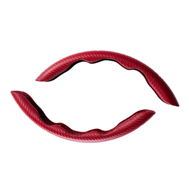 Embellecedor de marco para volante de coche, pegatina de decoración para camión y automóvil, Kit Interior antideslizante Universal, rojo de Automoción decorativa y accesorios Fibra de Carbono Rojo