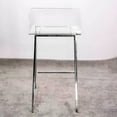 thumbnail image 2 of Heavenly Collection Clear Acrylic Counter Stool with Silver Base – Perfect for Kitchen Island or Dining Area, 2 of 7