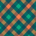 thumbnail image 5 of Jacob Alexander Diagonal Checkered Plaid Extra Long Neck Tie for Big and Tall Men - Green Orange, 5 of 7