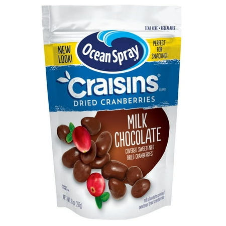 (3 Pack) Ocean Spray Craisins Milk Chocolate Dried Cranberries, 8