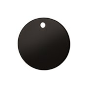 Red Dingo Titanium Coated Circle Personalized Engraved Pet ID Tag, Black, Medium