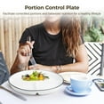 thumbnail image 3 of 2 Pcs Portion Control Plates, 9.3" Ceramic Divided Plates for Adults, Round Porcelain Dinner Diet Plates, White Ceramic Plates for Balanced Meals, Diabetes and Weight Loss Diet Plates, 3 of 6
