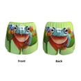 thumbnail image 3 of Rateoe Flying Frog On Branch Printed 2 in 1 Women's Workout Shorts for Athletic Gym Running Shorts with Phone Pockets-Small, 3 of 7