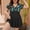 Black1, variant on Plus Size Tankinis for Women 2 Piece Swimsuit Set Beach Summer Modest Casual Bathing Suits Fashion Printed V Neck Ruffle Hem Short Sleeve Dress Swimwear with Short