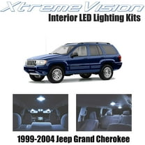 Xtremevision Interior LED for Jeep Grand Cherokee 1999-2004 9 Pieces Cool White Interior LED Kit   Installation Tool