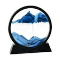 thumbnail image 2 of Langgg Tableau d'Art de Sables Fluides Bureau Retournable Image Dynamique Image de Sable Profond Paysage de Sable en Mouvement Déco Bleu Rond, 2 of 9