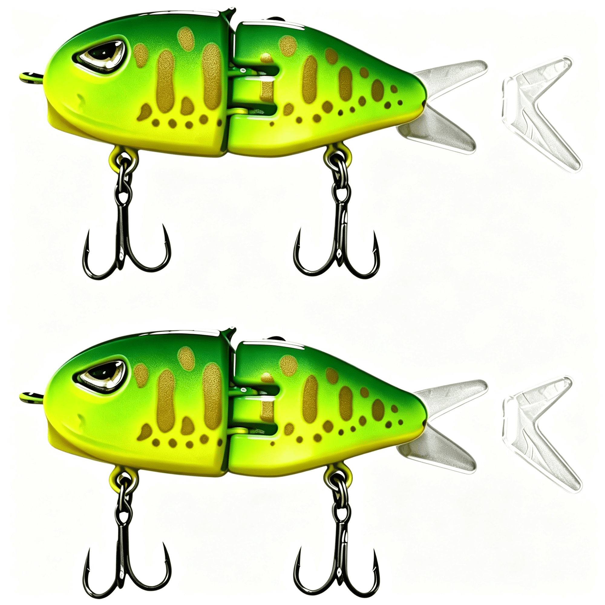 BESTSKY 2 Pcs Mini Glide Bait Glide Bait for Bass Fishing Freshwater Saltwater Multi Jointed Swimbait Wobbler Glide Baits for Bass Amazing Fishing Gear Gifts for Family