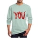 thumbnail image 2 of Ceisia Men Casual Fashion Printing Pullover T-Shirt Long Gift Sleeve Round-Neck Valentine's Day Tops, 2 of 5