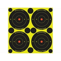 BIRCHWOOD CASEY Shoot-N-C 3" Bull's-Eye Reactive Targets - Highly Visible Instant Feedback Self-Adhesive Shooting Target Stickers with Repair Pasters - 240 Targets, 600 Pasters