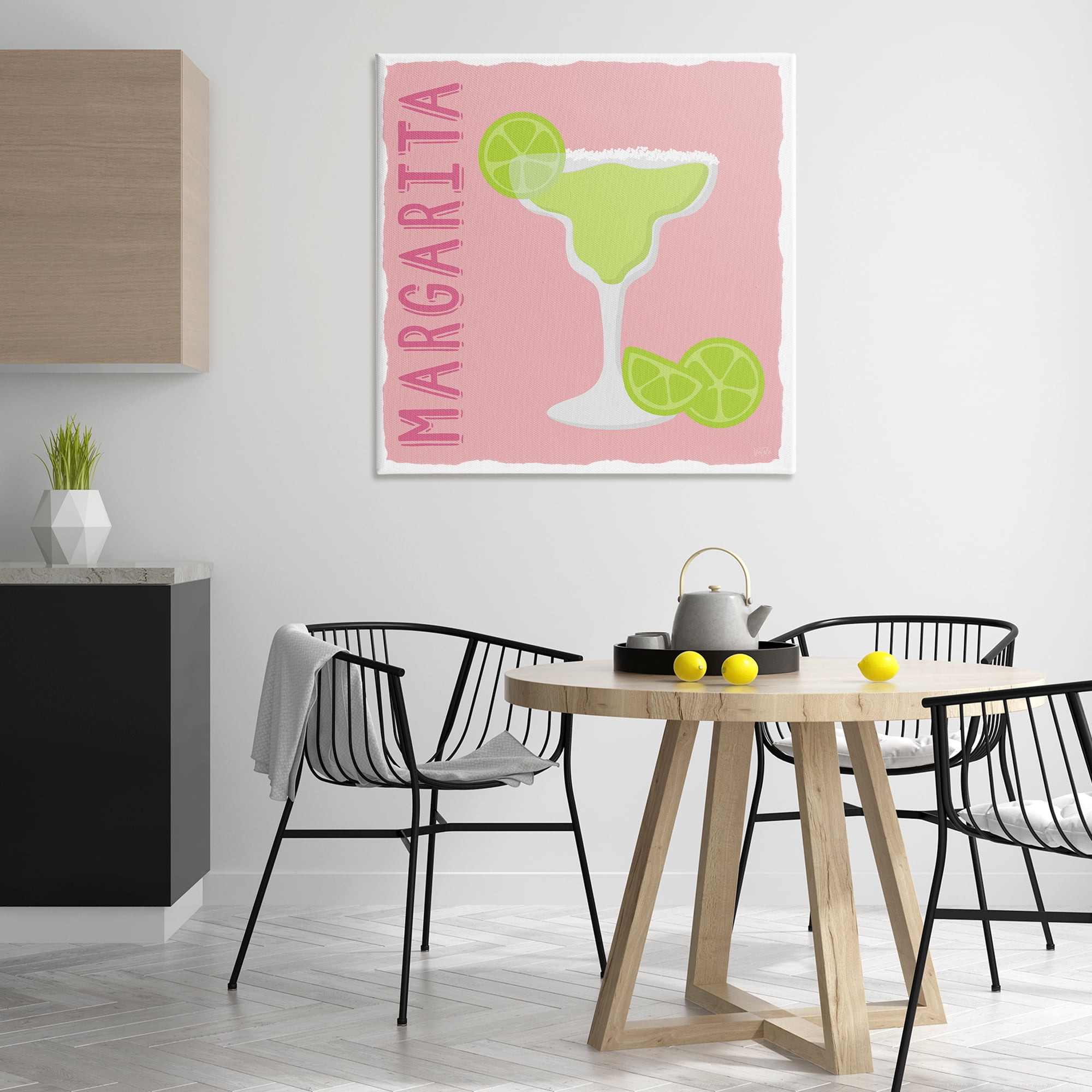 Stupell Industries Margarita Cocktail with Limes Food & Beverage Painting Wrapped Canvas Art Print Wall Art, 36 x 36