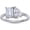 White, variant on 925 Sterling Silver 14K Rose Gold Plating Emerald Shape & Pear Cut Toi Et Moi 2-Stone Engagement Anniversary Promise Ring For Women