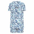 thumbnail image 3 of Two Piece Outfits for Women Dressy Floral Print Lounge Set Loose Fitting Sleepwear Short Pjs Set Pj Sets for Women, 3 of 5