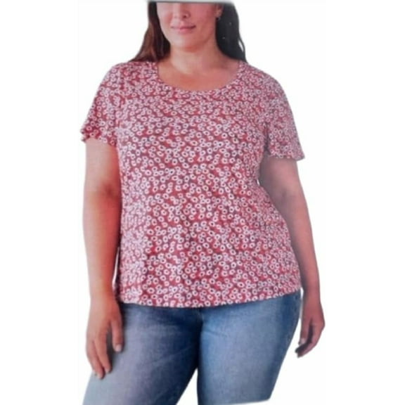 Lucky Brand Ladies' Flutter Sleeve Top | Red Multi, Small