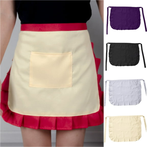 Travelwant Waist Apron with Pockets | Striped Apron | Server Aprons, Waitress Waiter Server Short Aprons | Half Apron for Crafts, Restaurant, Shop Work Apron, Art Smock, Garden