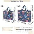 thumbnail image 2 of FORMRS Womens Corduroy Tote Bag Crossbody Shoulder Handbag with Pocket, Pink Jellyfish, 2 of 7