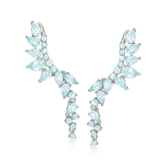 Ross-Simons 4.60 ct. t.w. Sky Blue Topaz Earrings in Sterling Silver, Women's, Adult