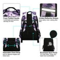 thumbnail image 3 of ALAZA Purple Leopard Backpack Elementary School Bag Bookbag Travel Rucksack, 3 of 7