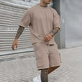 thumbnail image 6 of Afdoent Men's 2 Pieces Outfits Mens Everyday Wear Casual And Sporty Activities Versatile And Stylish Attire Spring And Summer Beach Clothes Fashion, 6 of 9