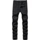 thumbnail image 1 of Pantalones a cuadros para hombre, estilo casual, elásticos, ajustados, pantalones chinos #2 Negro 32 #2 Negro 32 Xishao ropa, 1 of 2
