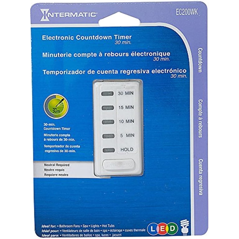 Intermatic Electronic Timer Intermatic EI220W-1 In-Wall Electronic ...