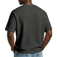 thumbnail image 3 of 250 Anniversary Usa T Shirt for Men American Flag Print Waffle Short Sleeve Crew Neck Shirts Independence Day Moisture Wicking Classic Fit Workout Daily Wear Tops, Black, #01 Black, 3 of 3