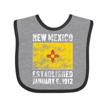Inktastic Established January 6, 1912 New Mexico Flag Boys or Girls Baby Bib