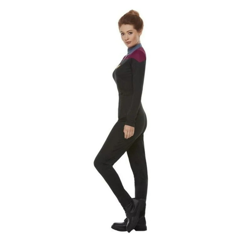 Star Trek Voyager Costume Command Uniform Captain Janeway Womens Jumpsuit Black Star Trek Voyager Costume Command Uniform Captain Janeway Womens Jumpsuit Black