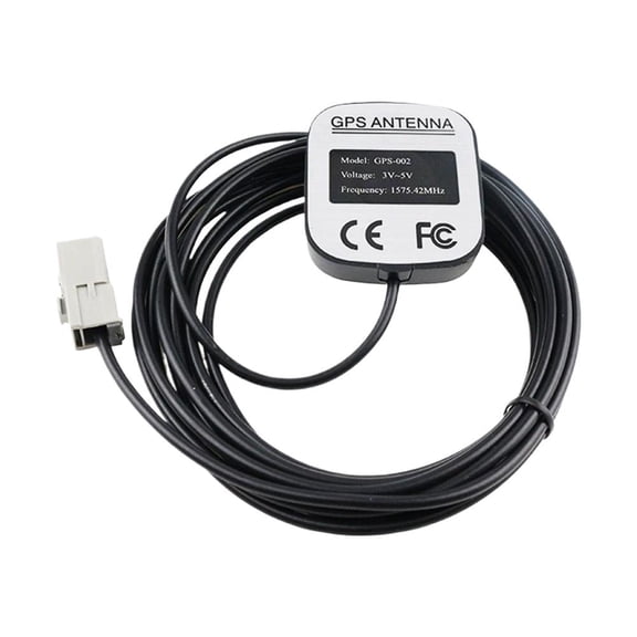 Car GPS Antenna with GT5-1S Connector, 300cm Wire, 28dB Gain, Black