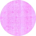thumbnail image 1 of Ahgly Company Indoor Round Abstract Purple Modern Area Rugs, 7' Round, 1 of 4